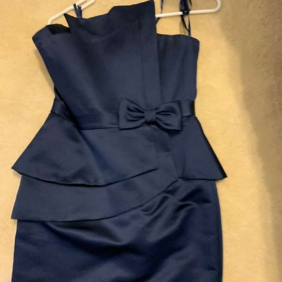 Fancy strapless navy dress - Picture 9 of 12
